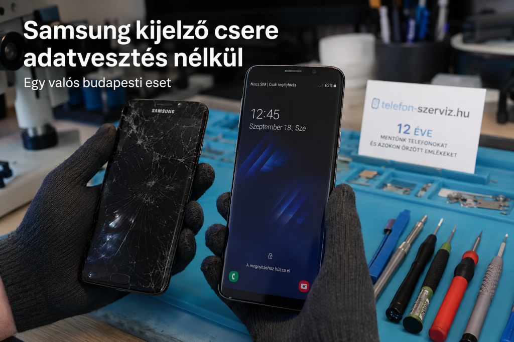 samsung törött kijelző csere